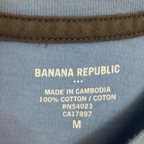 Banana Republic Blue T-Shirt Front Pocket Medium - Picture 8 of 16